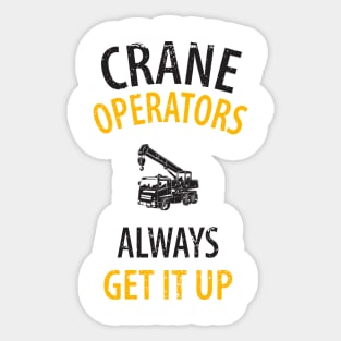 crane driver father father's day construction work Sticker